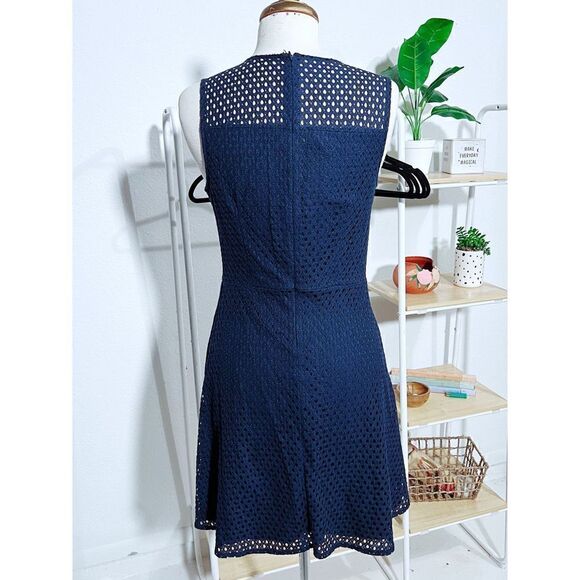 Maurices Navy Blue Eyelet Mini Dress - Picture 4 of 6